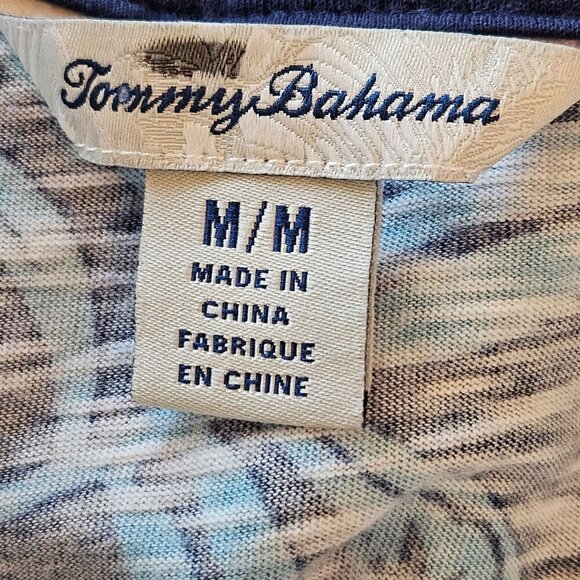 Tommy Bahama Floral Embroidered Tunic Hoani Hibiscus Navy Medium Cotton Modal - Picture 8 of 11